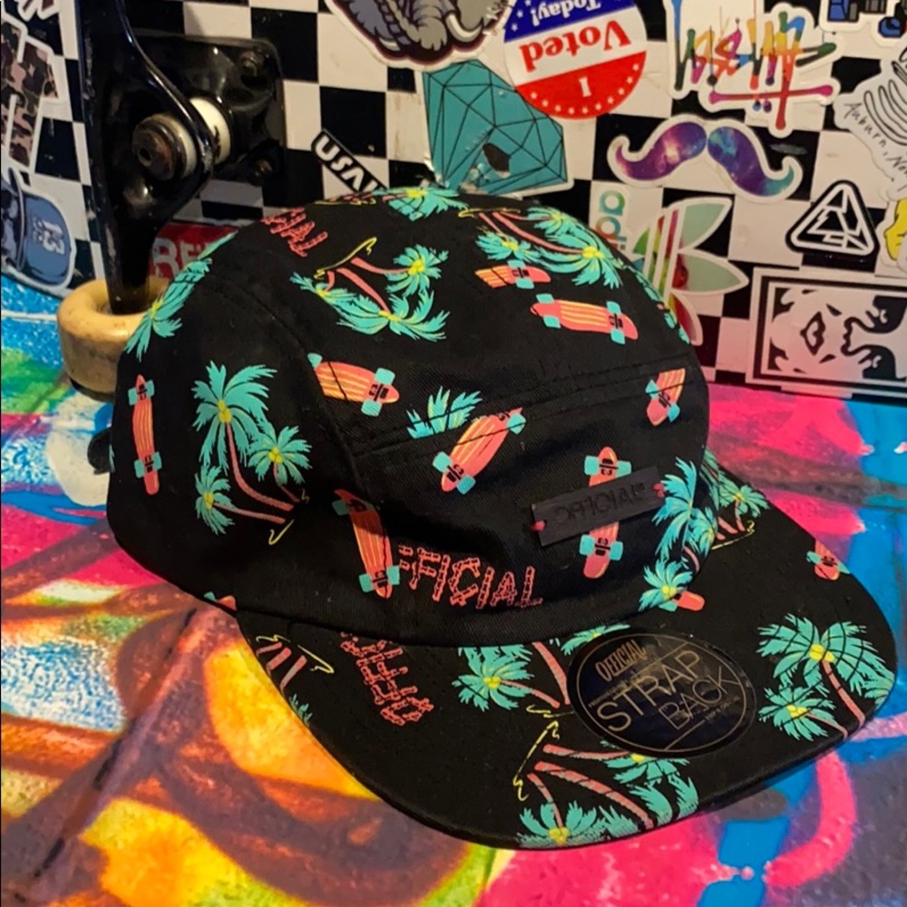 OFFICIAL 5 panel strap back hat